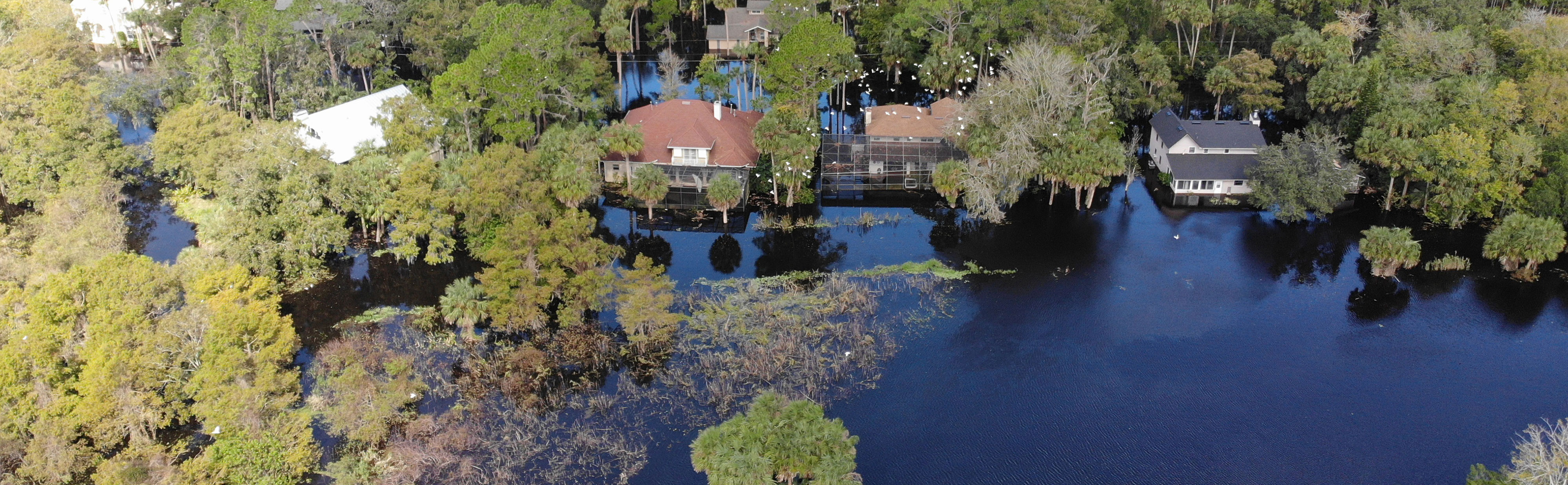 flooded houses